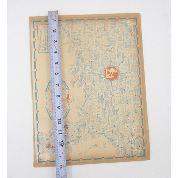 1959 Lot of 2  Howard Johnson's Restaurant Mid Atlantic Paper Placement Map (L7) - Picture 5 of 5